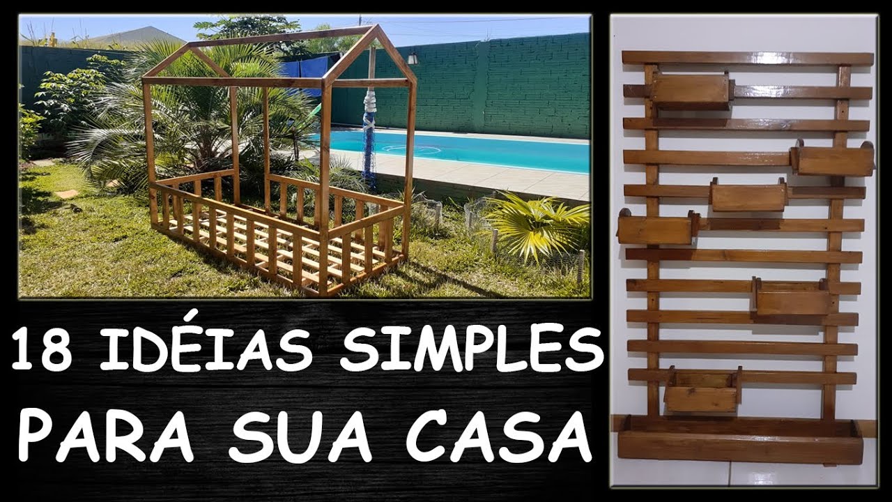 18 id&eacute;ias com madeira, para sua casa, faceis de fazer - with recycled wood.