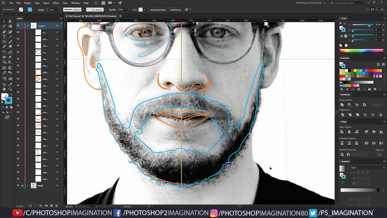 How to Design A Flat Avatar Icon - Adobe Illustrator CC 2018 Tutorial