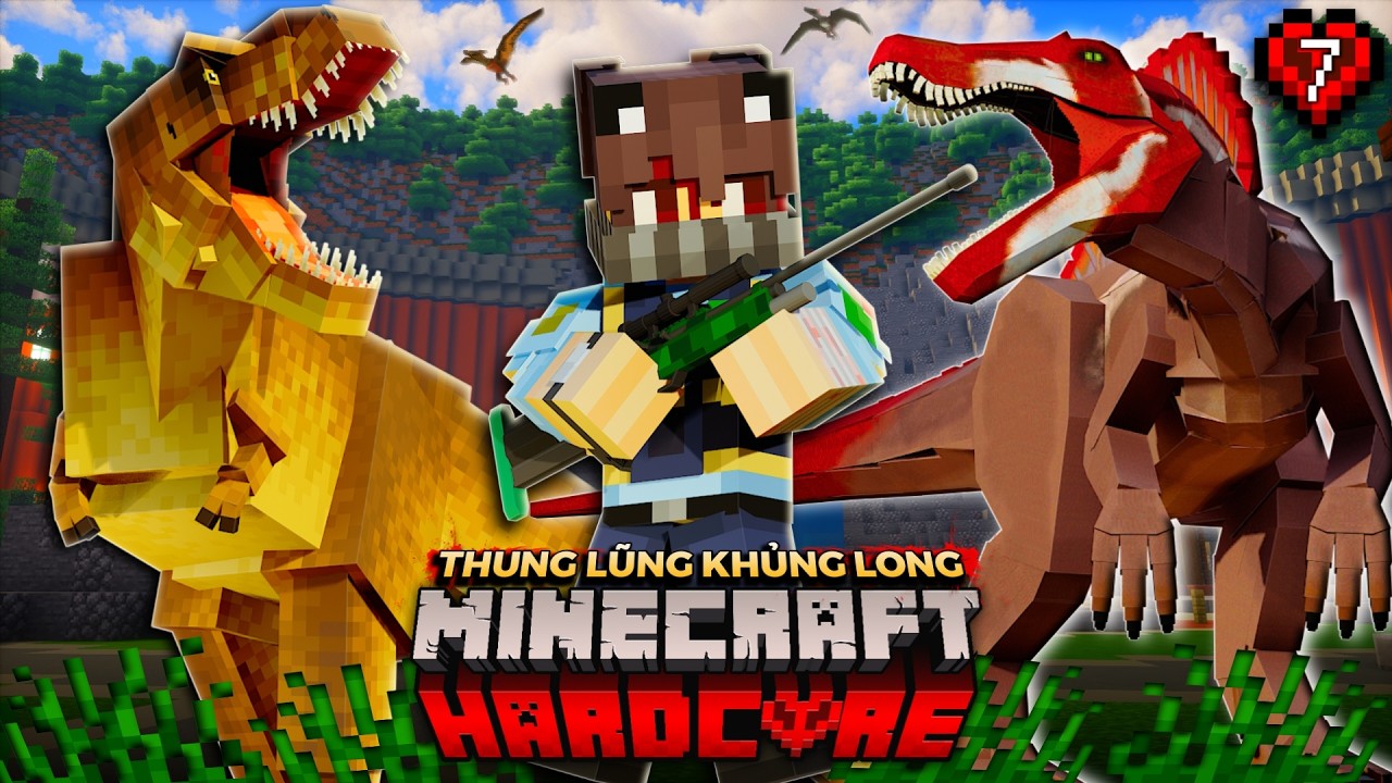 TÔI SINH TỒN TẠI THUNG LŨNG KHỦNG LONG MINECRAFT SIÊU KHÓ - ĐẠI CHIẾN GIỮA HAI QUÁI THÚ!