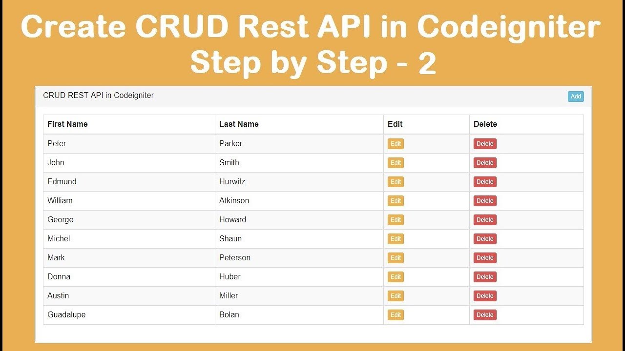 Create CRUD Rest API in Codeigniter Step by Step - 2