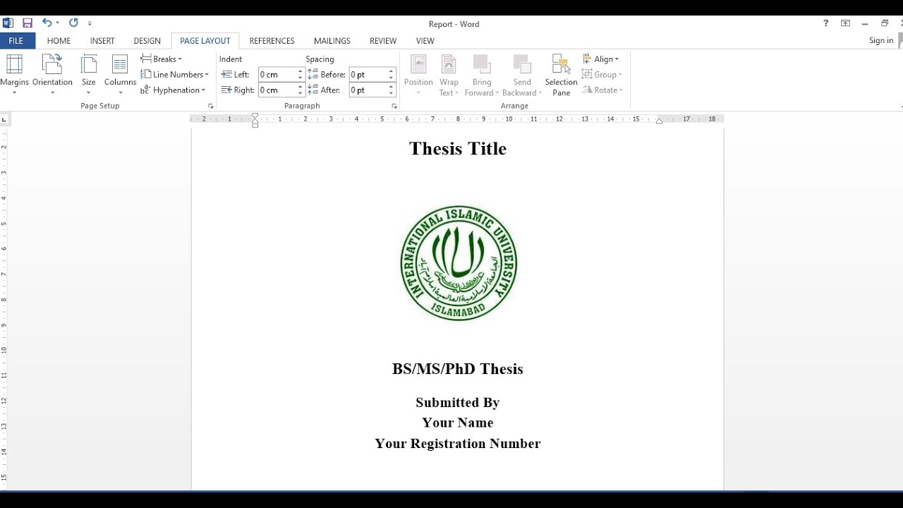 How to make Report in MS word (URDU) - Report Writing in MS Word