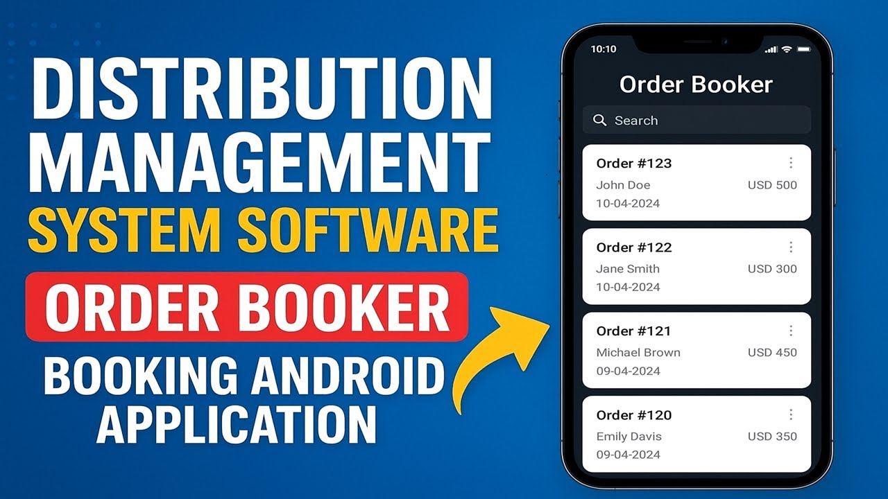 Order Booking Android App + Distribution Management System Software