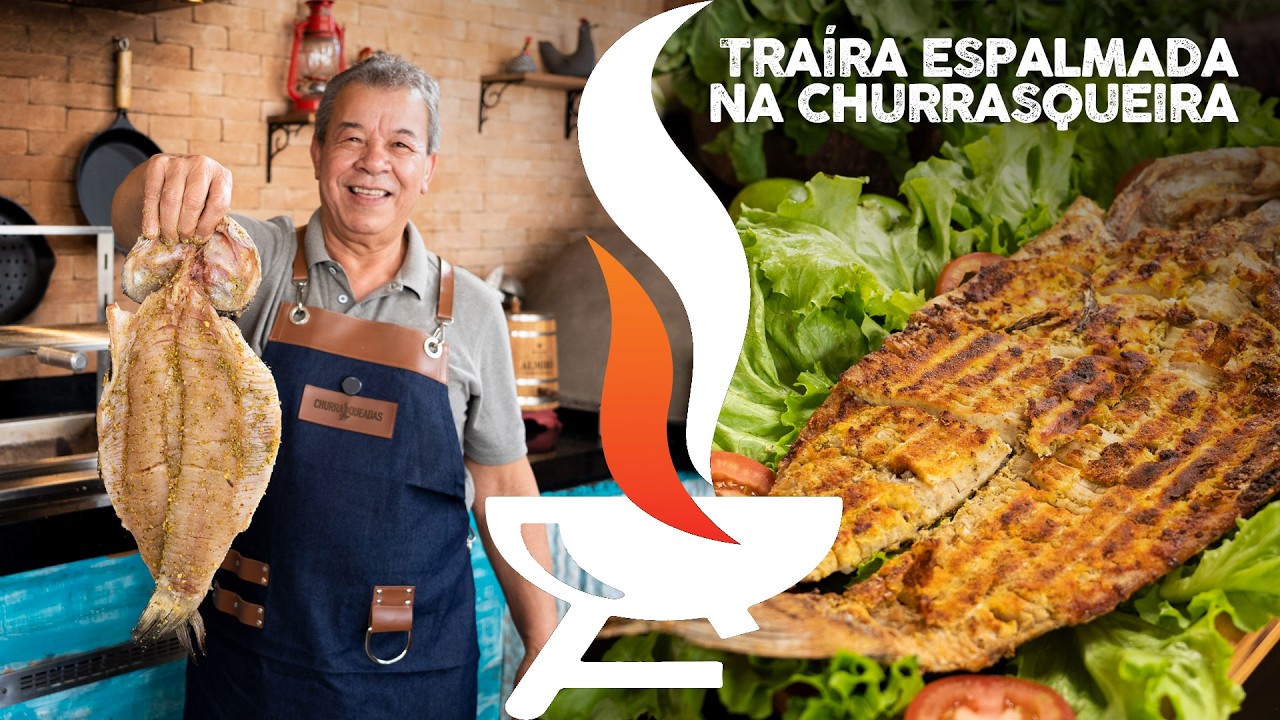 Tra&iacute;ra Espalmada na Churrasqueira com Lemon Pepper Caseiro!