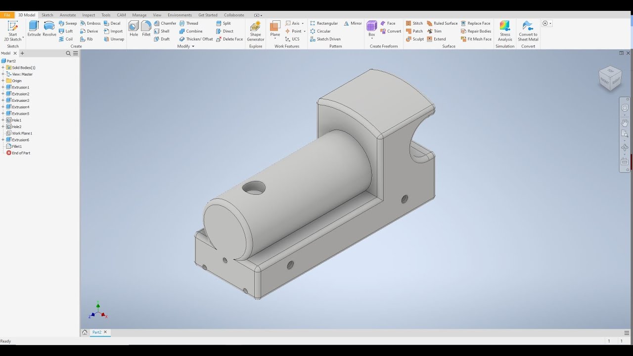 Autodesk Inventor: Mini Train Project - Train Body