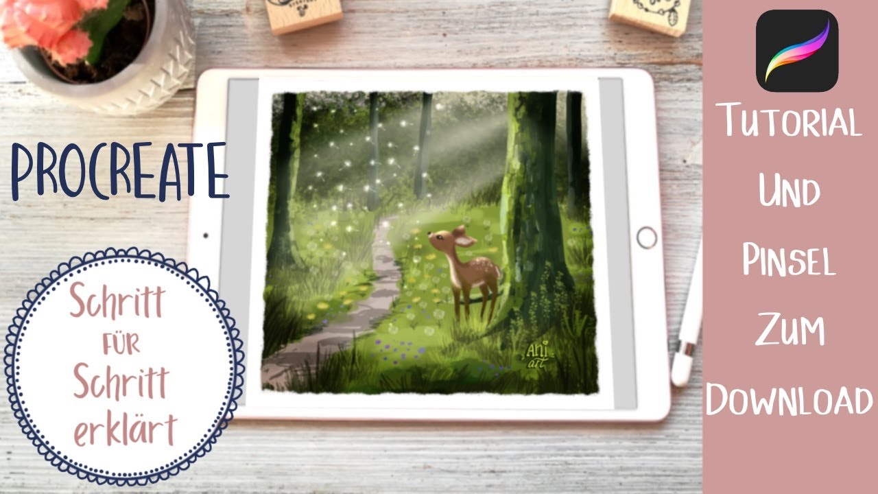 Procreate Tutorial für Anfänger und kostenloses Pinselset