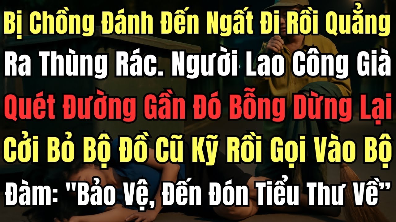 Bị Chồng Đánh Đến Ngất Đi Rồi Quẳng Ra Thùng Rác. Người Lao Công Già Quét Đường Gần Đó Bỗng Dừng Lại