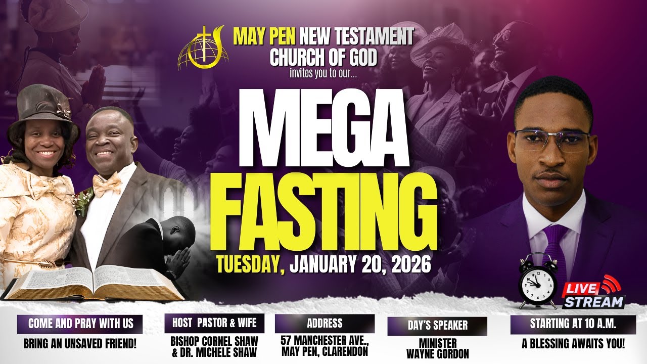May Pen New Testament COG's Mega Fasting Service with Minister Wayne Gordon