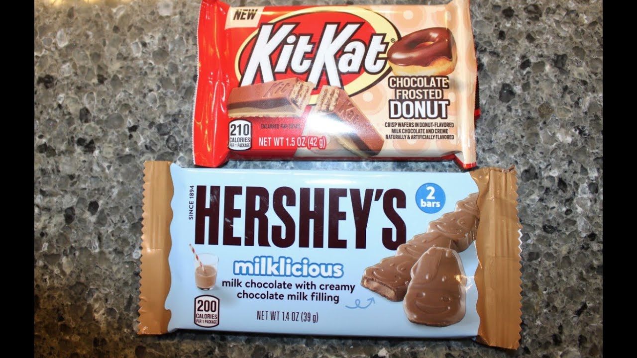 Kit Kat Chocolate Frosted Donut & Hershey’s Milklicious Review