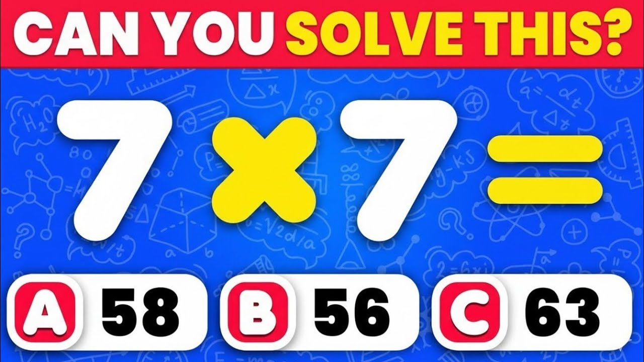 Can You Pass These Math Quiz? ✖️➗🤔 | Easy to Impossible | Ultimate Math Quiz!