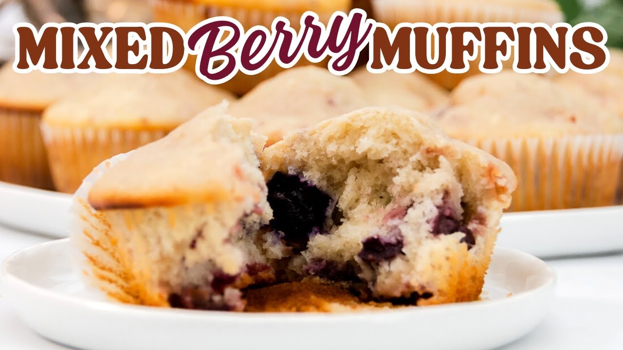 Простые ягодные кексы с использованием замороженных ягод