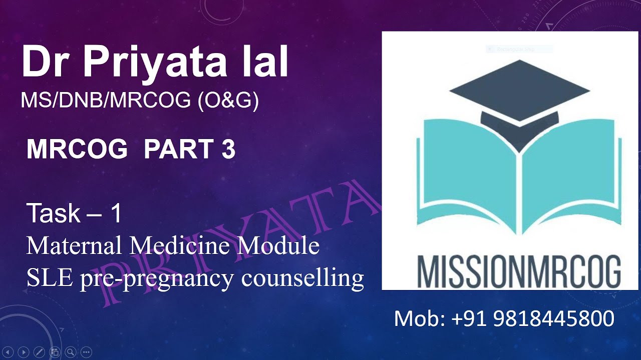 Task Module Maternal Medicine - SLE (Pre-pregnancy counselling)