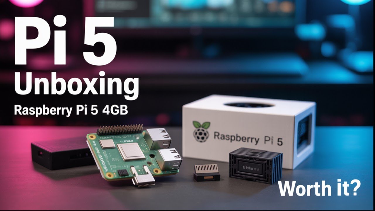 Raspberry Pi 5 (4GB) Unboxing 🔥 | Active Cooler, HDMI Adapter & 3D Printed Case