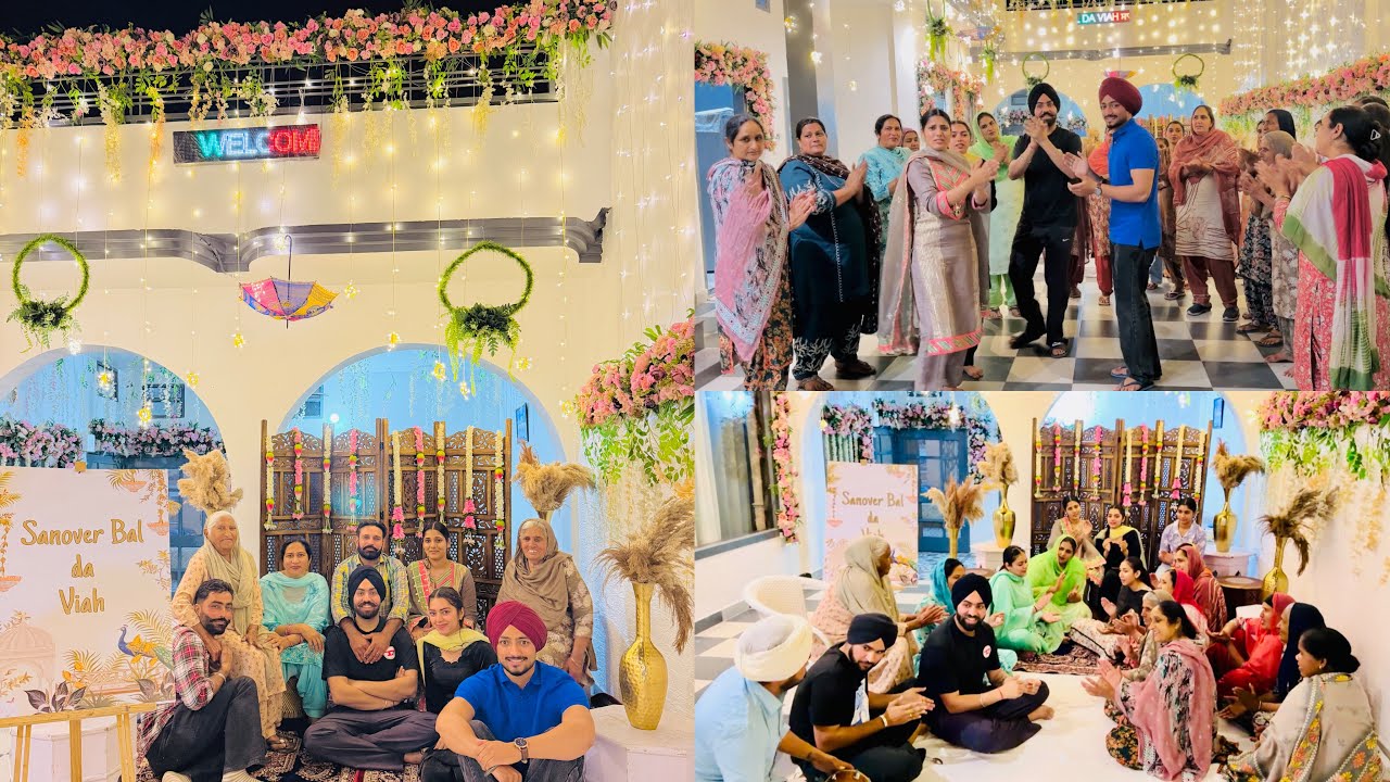 ਘਰ ਵਿੱਚ ਲਾਈਆ ਰਾਤ ਬਹੁਤ ਰੋਣਕਾ 😀(Gidha te  bolyia da kita mukabla ) 😄#sanoverbal #sanoverdaviah 