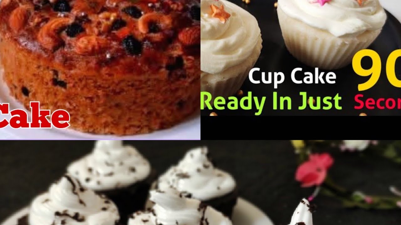 इस क्रिसमस पर बच्चोंके लिए बनाए बिना अल्कोहॉल स्पॉन्जी प्लमकेक | Venilla & Dubble Chocolate CupCake 