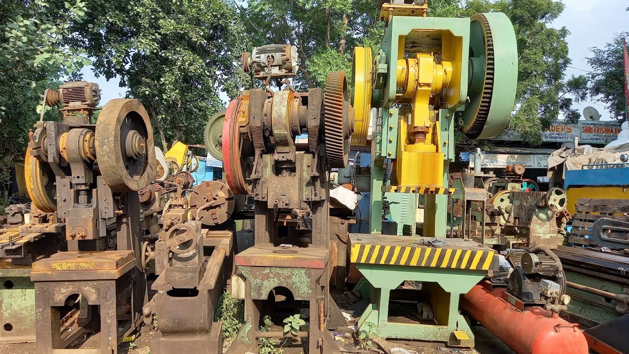 2nd Hand Power Press machine market🔥low price🔥 Drill machine, Lathe  machine, M1TR, shearing machine
