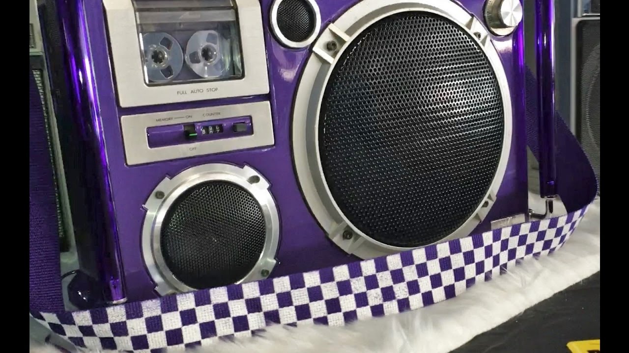 James' custom-painted JVC RC-550 vintage boombox