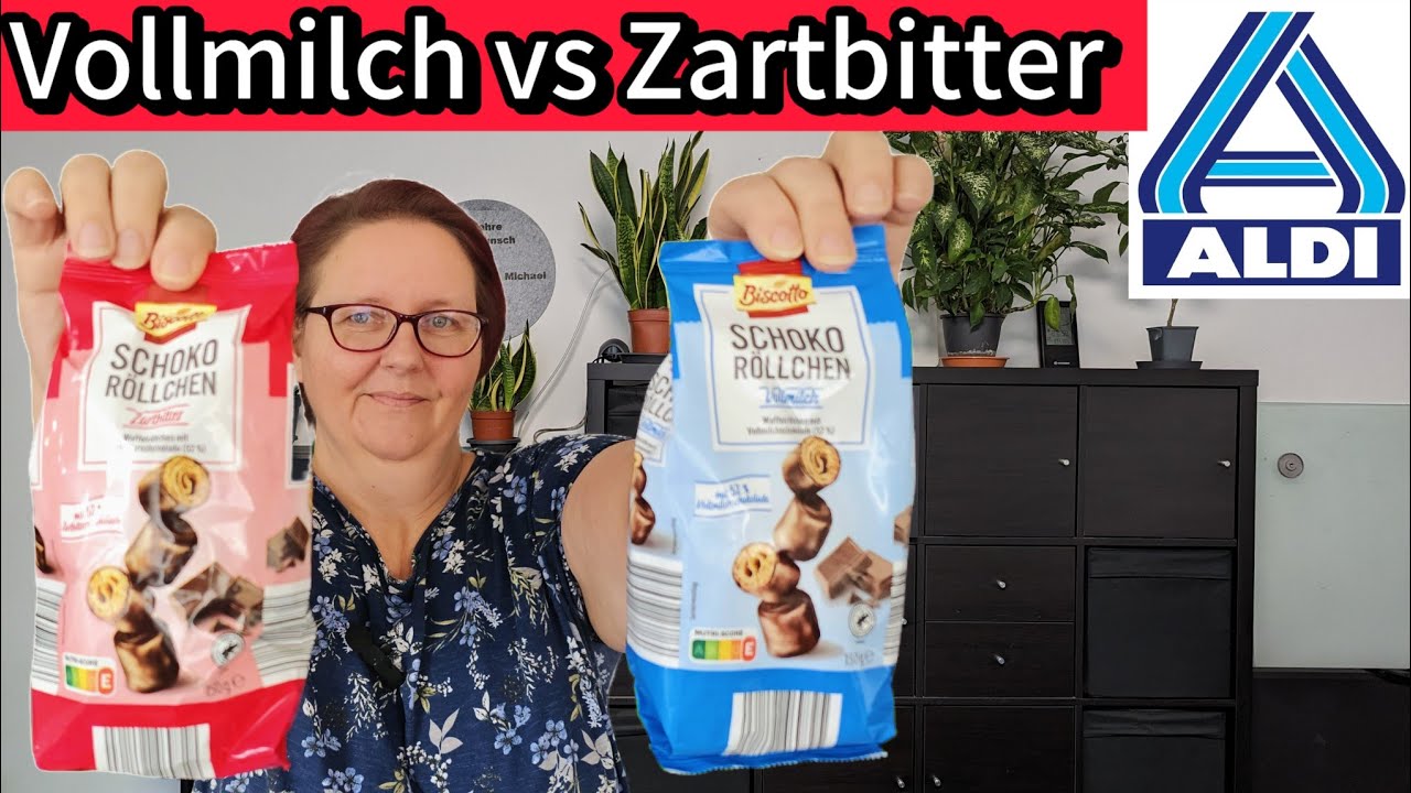 Aldi Biscotto Waffel R&ouml;llchen im Food Test: Vollmilch vs. Zartbitter