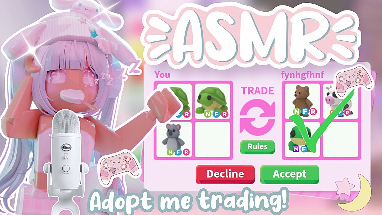 ROBLOX ASMR🌸✨ TRADING IN ADOPT ME! Tingly whispered rambles to sleep, grind, relax to...✨