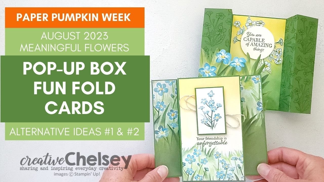 Pop-Up Box Fun Fold Cards - Alternative Cards - August 2023 Meaningful Flowers Paper Pumpkin Kit
