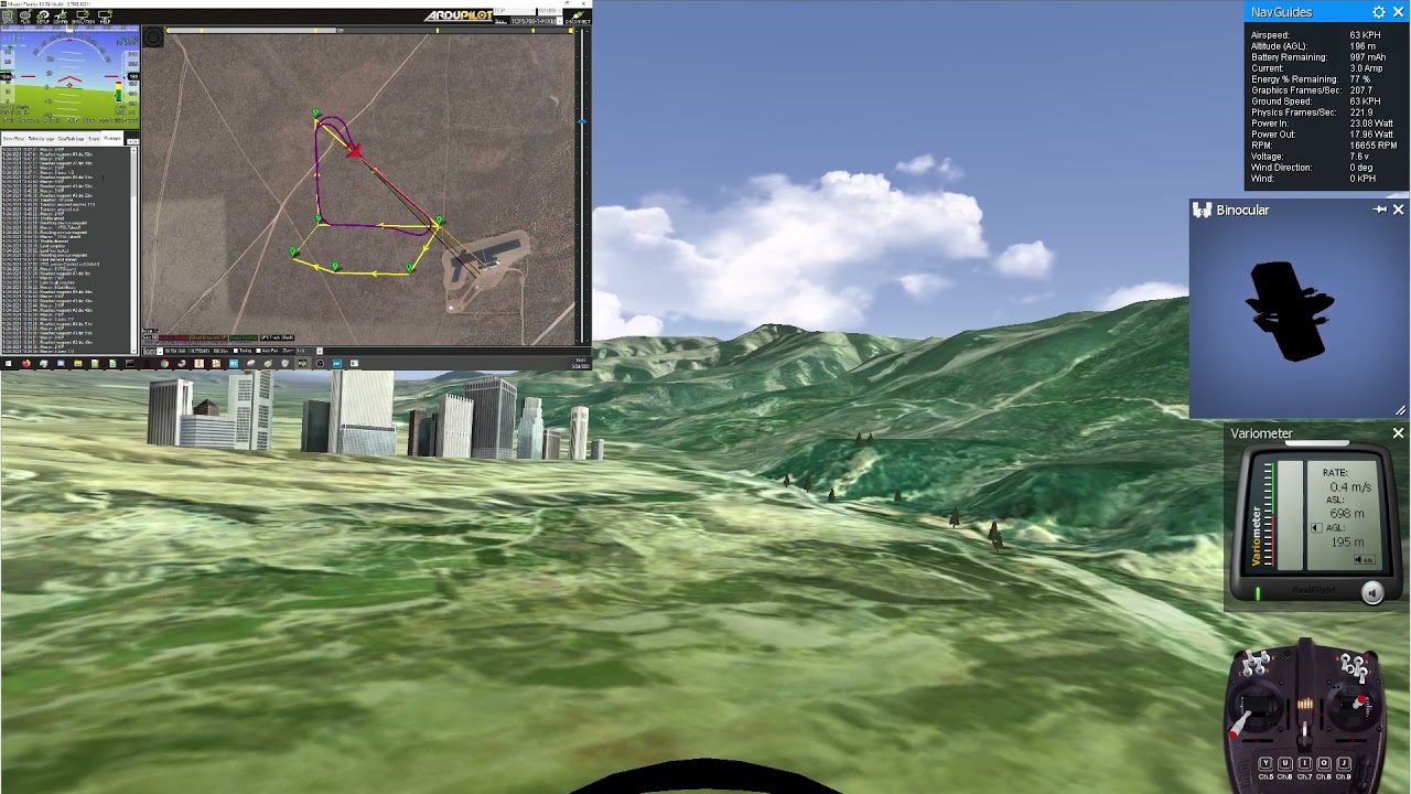 MiniHawk-VTOL Full-Autonomous Mission in RealFlight 9.5
