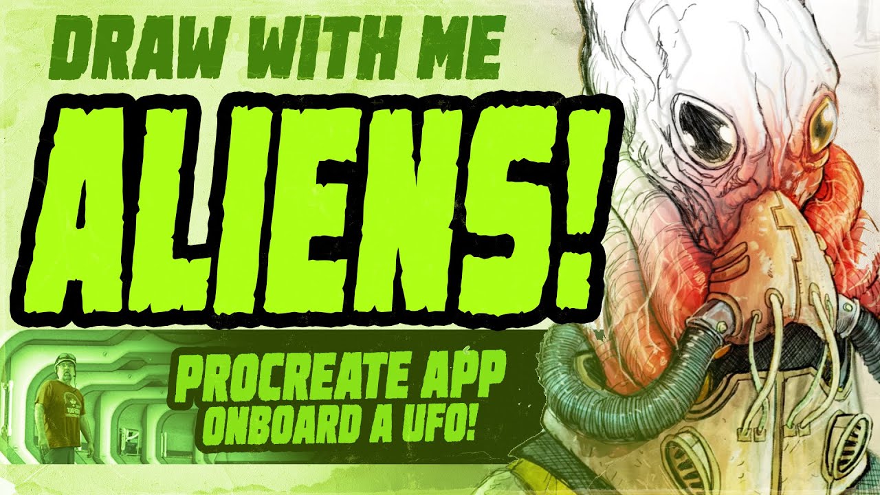 ALIENS! Draw with me! On a UFO with illustrator David Hartman