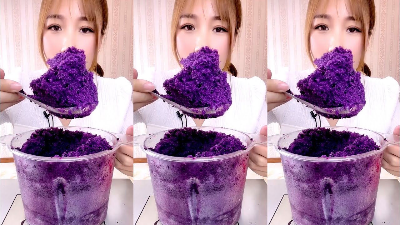 ASMR SHAVED ICE EATING / ICE EATING. QIAN