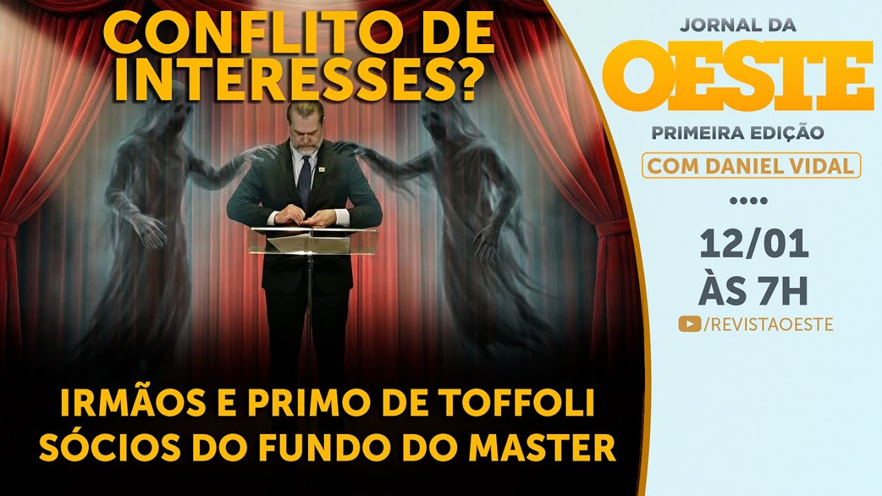 FAMÍLIA DE TOFFOLI LIGADA AO BANCO MASTER - JORNAL DA OESTE 1ª EDIÇÃO - 12/01/2026
