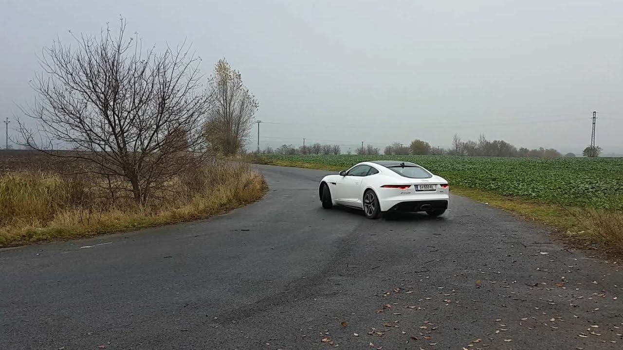 Jaguar F-type 2,0 i4 Turbo: zvuk motoru a výfuku, drift, jízda