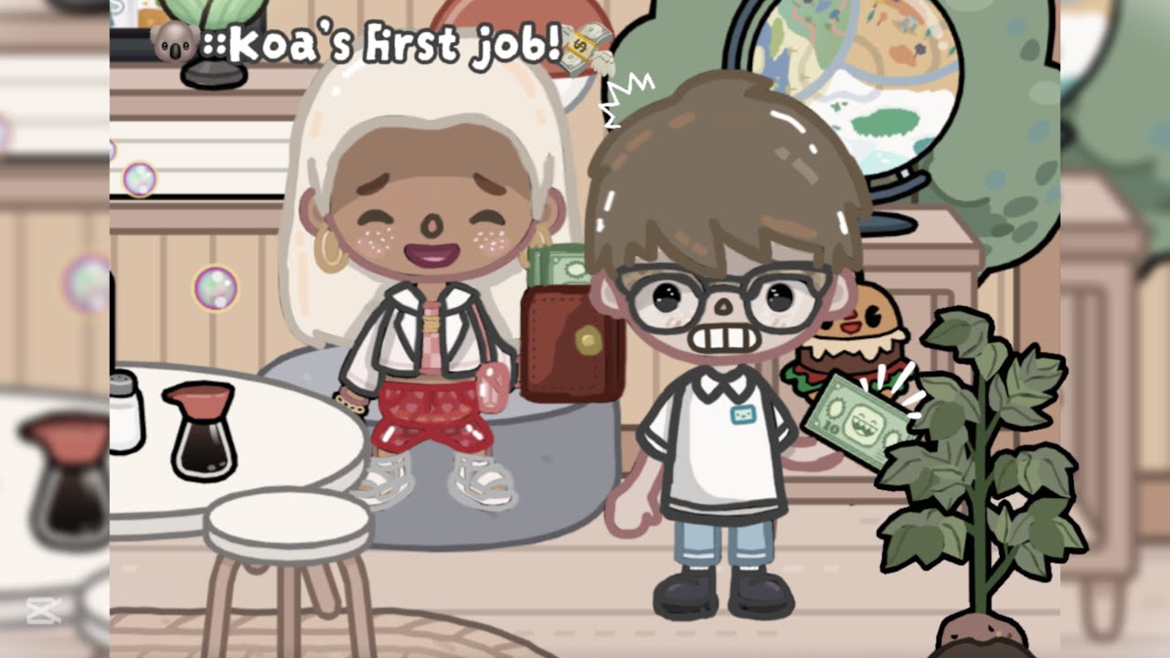 !! “🐨Koa’s FIRST job💼 *cook🧑‍🍳*!“♪ || Dearly Mina🐰 #tocaboca🍏