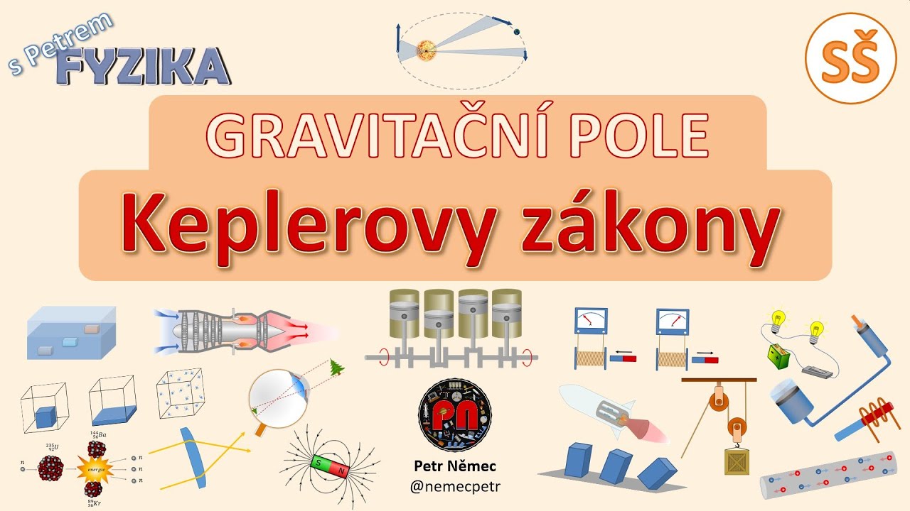 Keplerovy zákony - Pohyby těles v gravitačním poli Slunce - fyzika SŠ