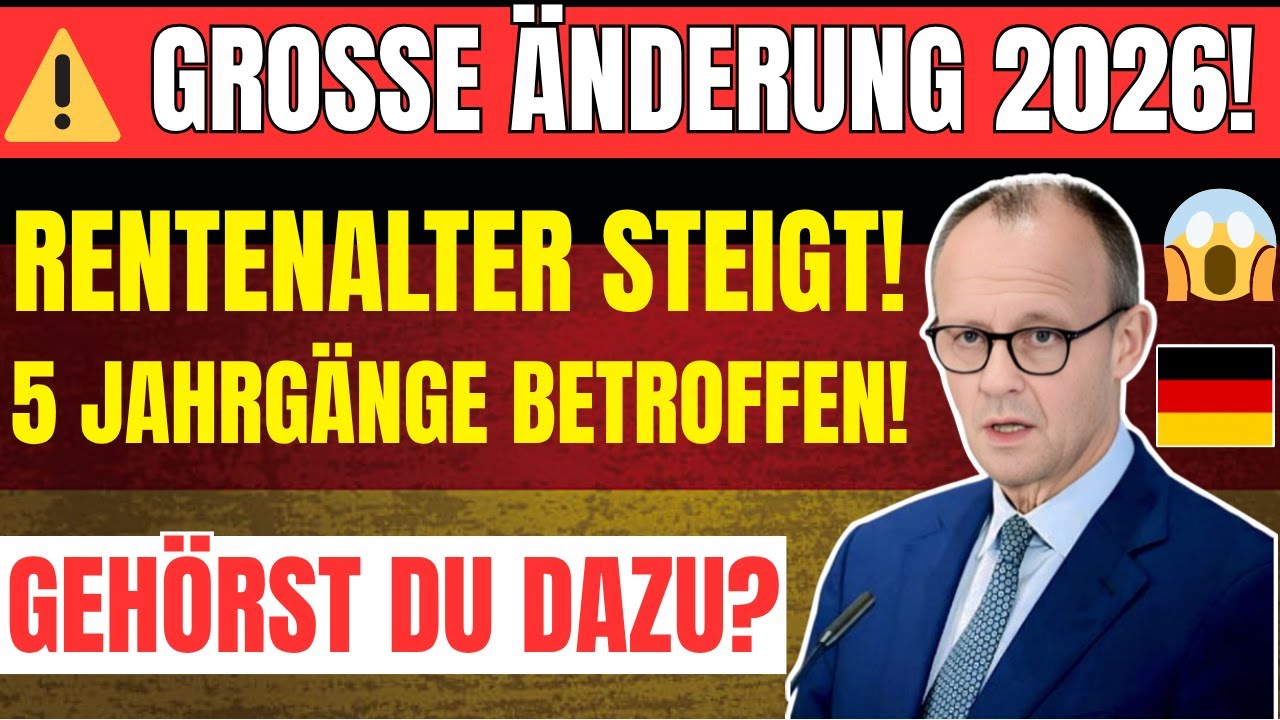 Rentenalter-Hammer: Diese 5 Jahrg&auml;nge sind ab 2026 betroffen - geh&ouml;rst DU dazu?