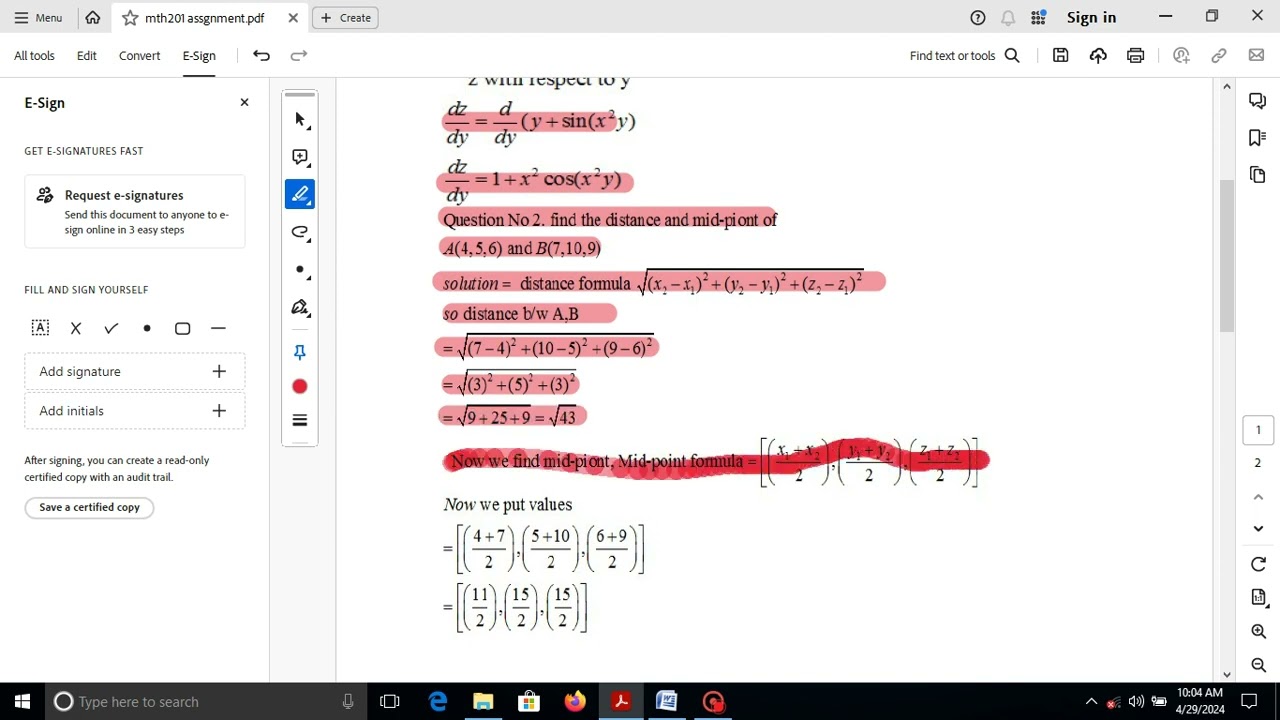 Mth-201 assignment no 1 solution spring 2024