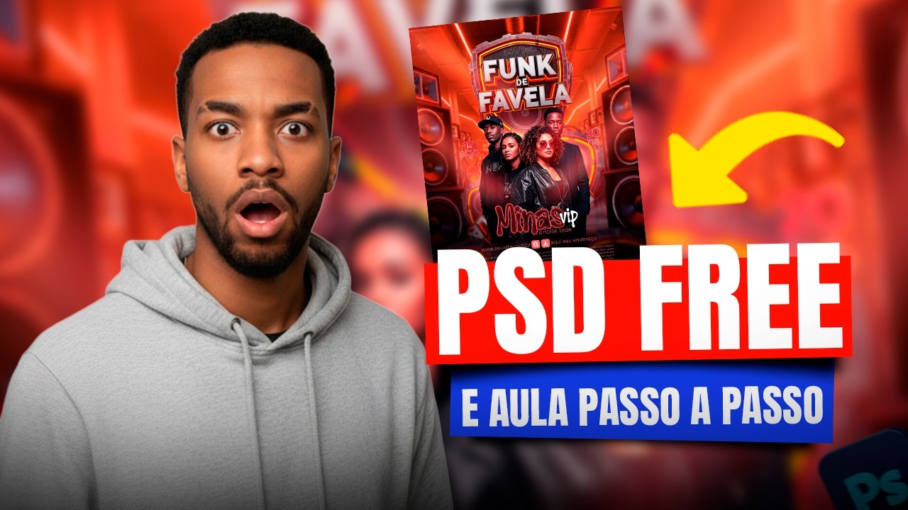FLYER FUNK DE FAVELA GRÁTIS | PSD FREE + TUTORIAL COMPLETO