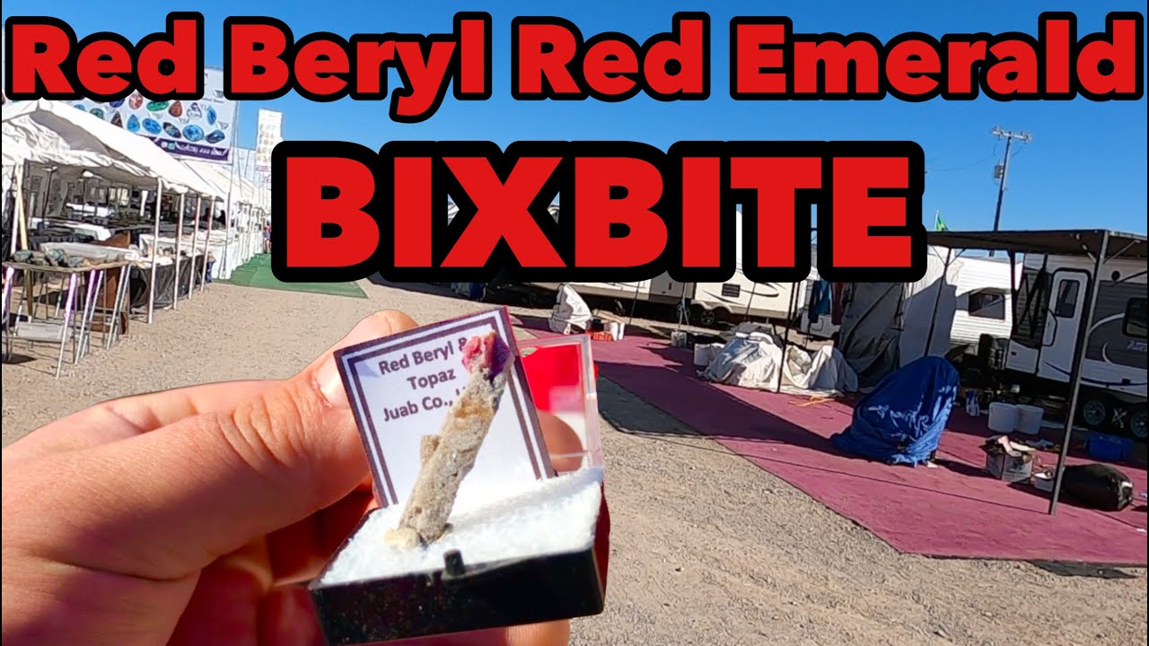 Bixbite, Red Beryl, Red Emerald w/ Ocular Fantasy Quartzite Pow Wow Gem & Mineral Show 2022