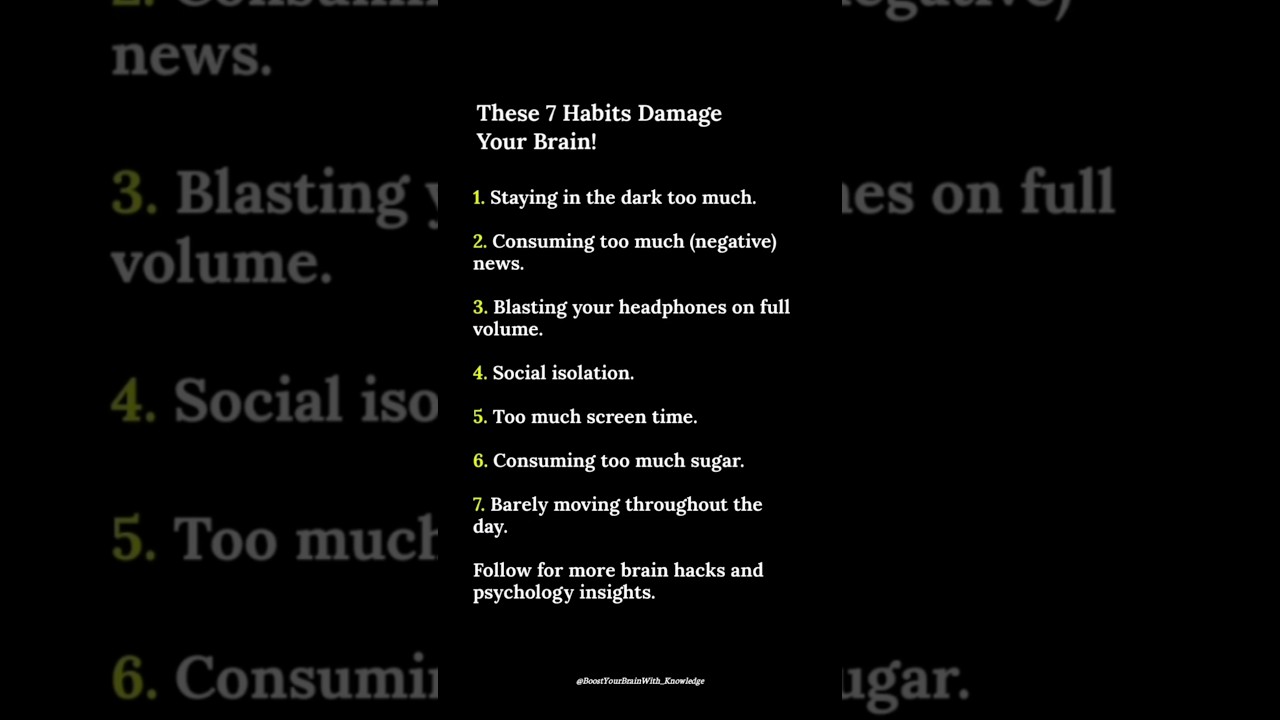 7 Brain-Damaging Habits That Kill Focus & Energy