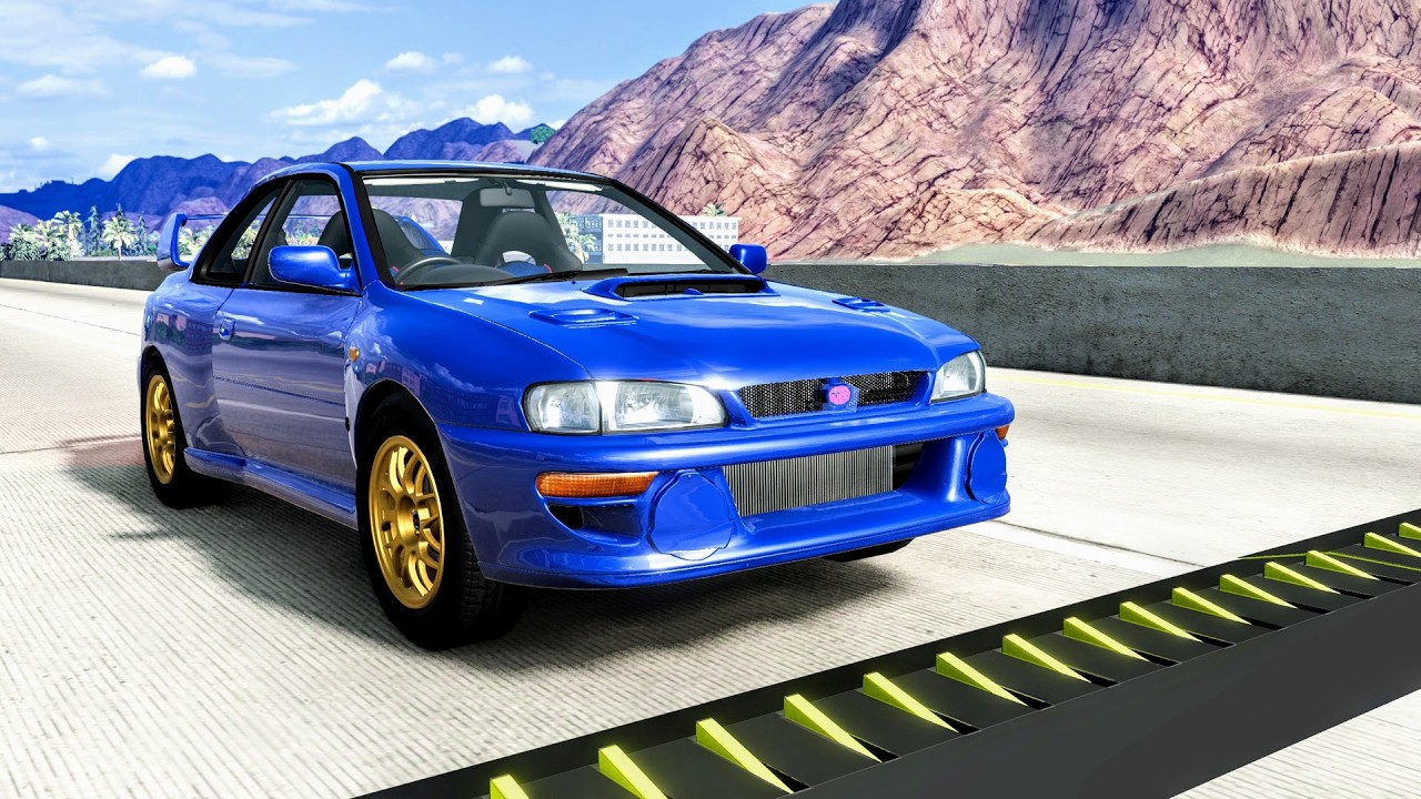 Massive Spike Strip Pileup Car Crashes #130 – BeamNG Drive | CrashBoomPunk