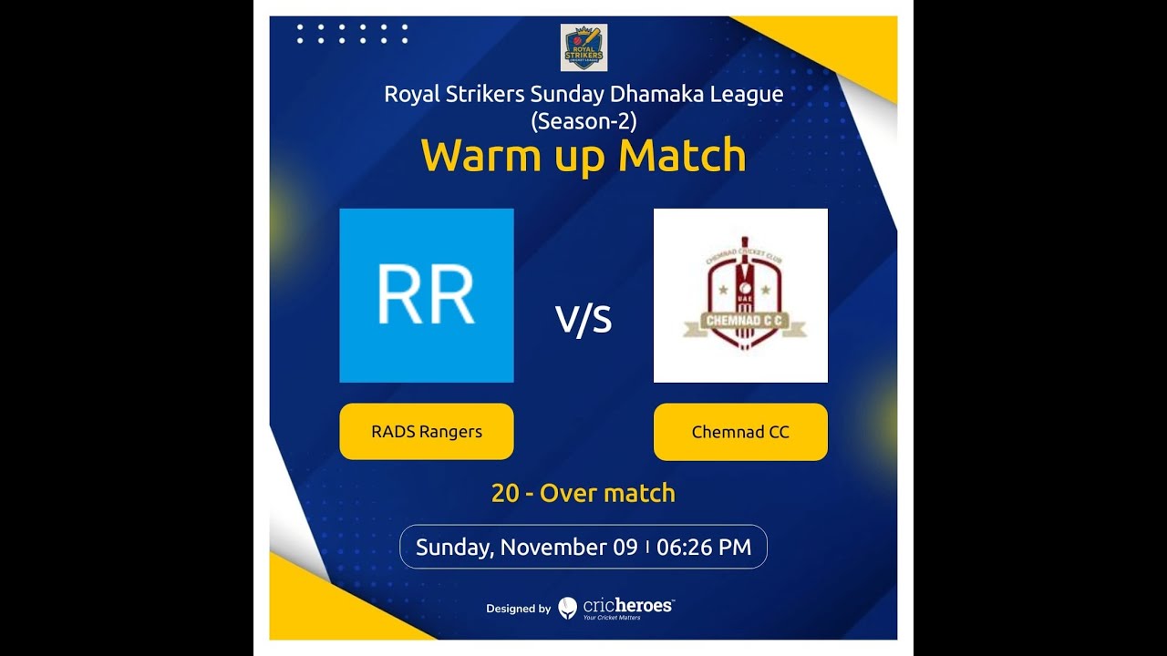 9-Nov-25 Chemnad CC vs RADS Rangers