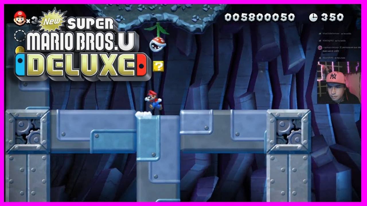 🔥 New Super Mario Bros. U Deluxe NIVEL : LA CUEVA DE LAS LUCES MOVILES las 3 monedas con MARIO