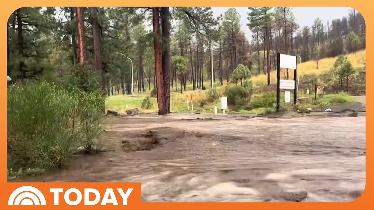 Homes Swept Away in Rushing Flood Waters in New Mexico