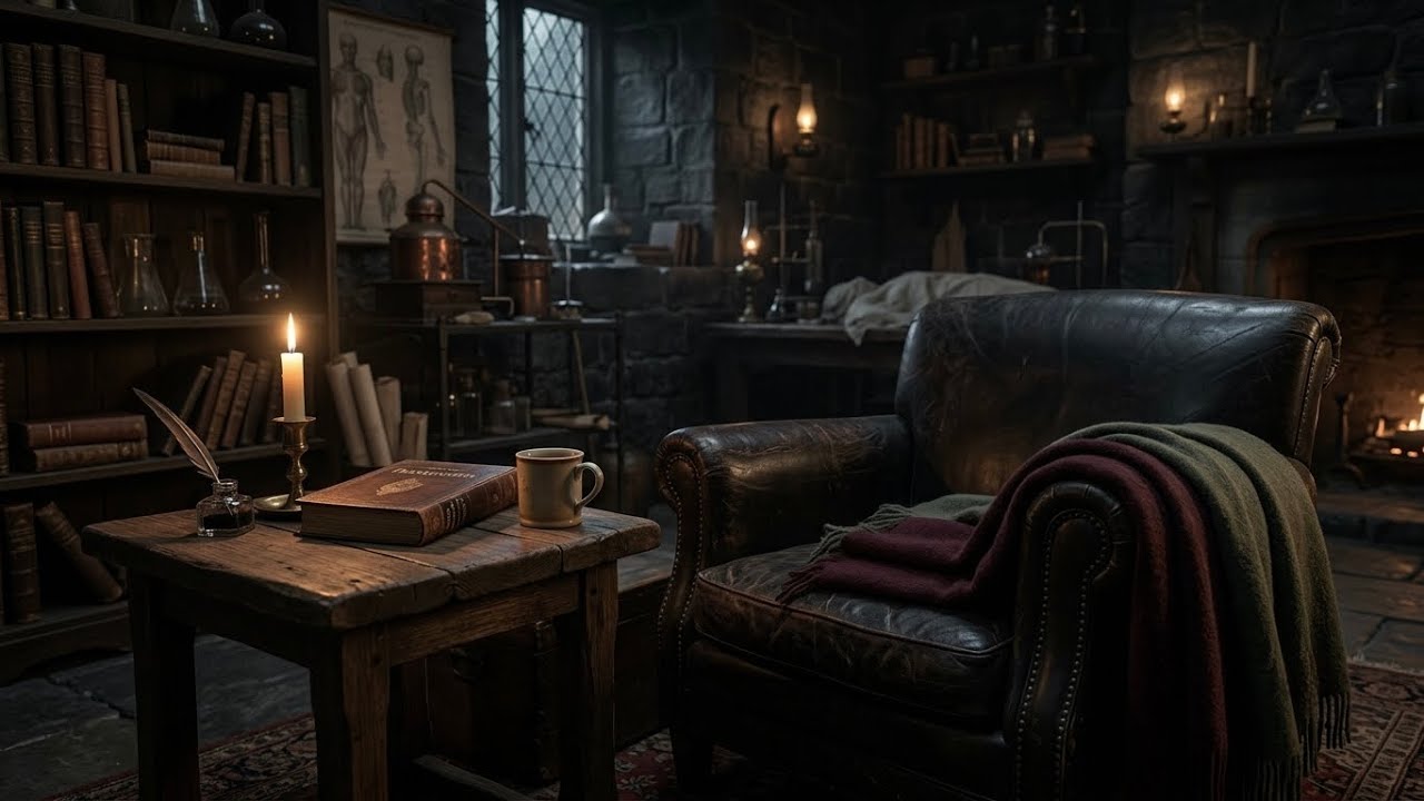 'Frankenstein' Immersive Reading Ambience | Dark Academia Music & Visuals