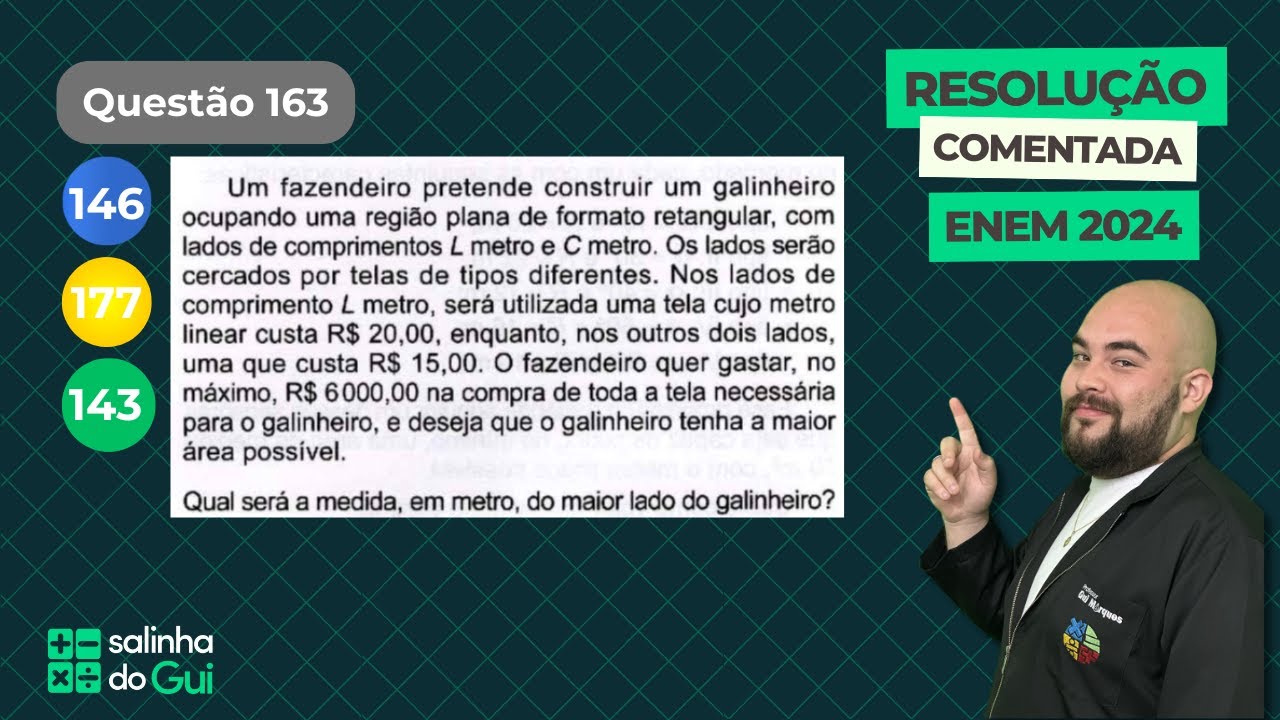 Questão do Fazendeiro | ENEM 2024 | (Caderno Cinza - Q163)