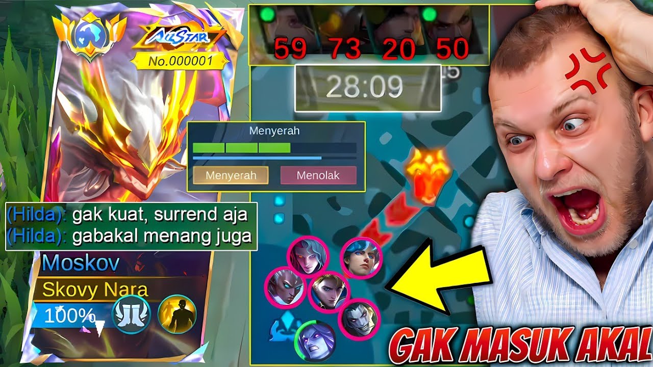 PALING NGERI! HARD GAME 30 MENIT BIKIN JANTUNG MAU COPOT!! GLOBAL MOSKOV BERJUANG DI LATE GAME~ MLBB