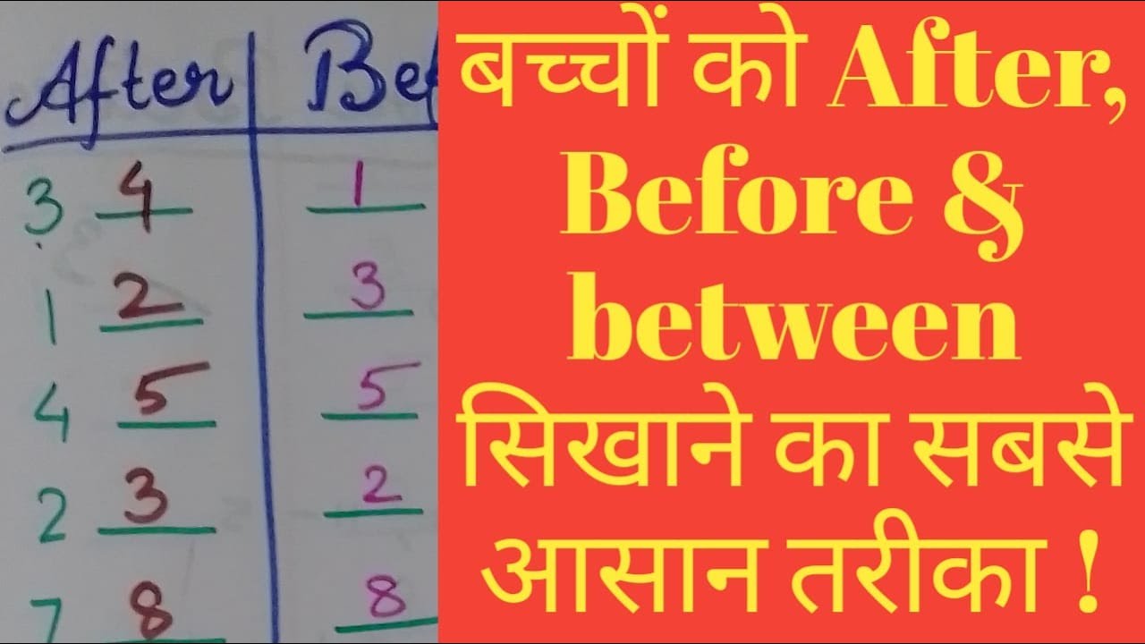बच्चों को After, Before & between आसानी से ऐसे सिखाएं | After & Before | UKG Maths| NG Fun Learning