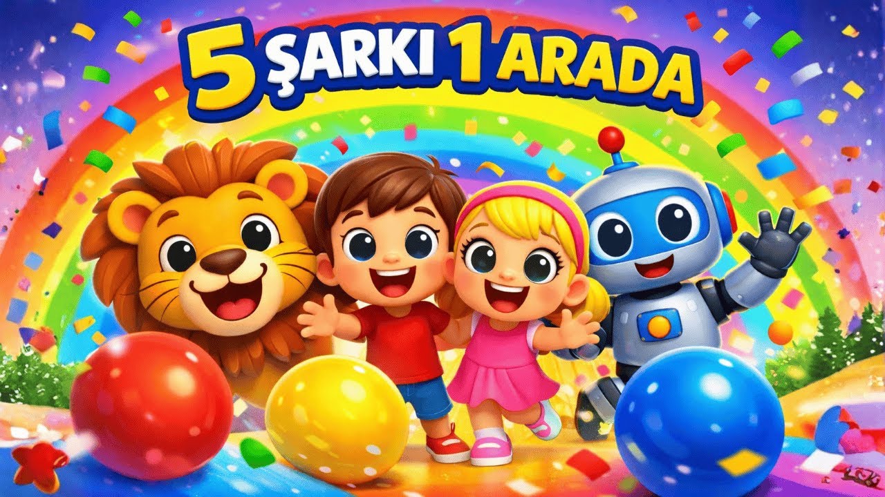 5 Şarkı 1 Arada 🎶 | El Yıkama, Hayvanlar ve Renkler | Meloland Kids TR