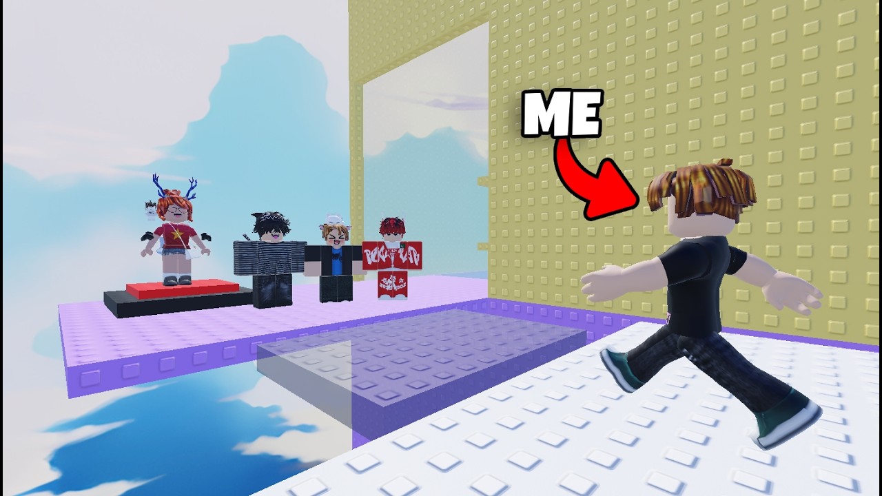 I Got Hunted by 4 Youtubers in Roblox Slap Tower