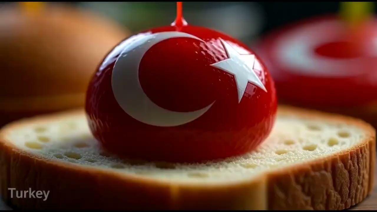 “Spreading Flag Balls on Bread – Satisfying ASMR Visuals of 20 Countries”