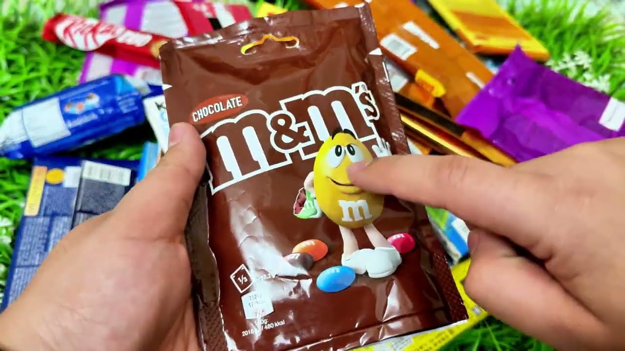 ASMR Candy Unwrapping 🍭 Rainbow Lollipops & Chocolate Bars • Satisfying Crinkle Sounds
