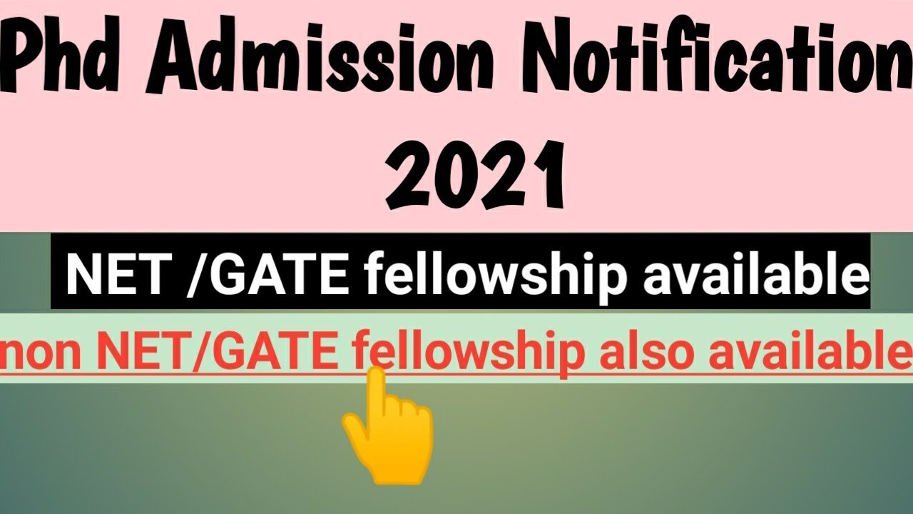 phd admission notification 2021//phd aplication form//