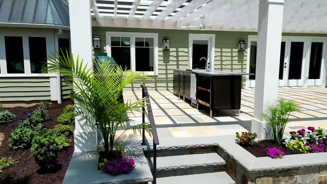 A Beautiful Natural Stone Outdoor Living Space in Bergen County NJ