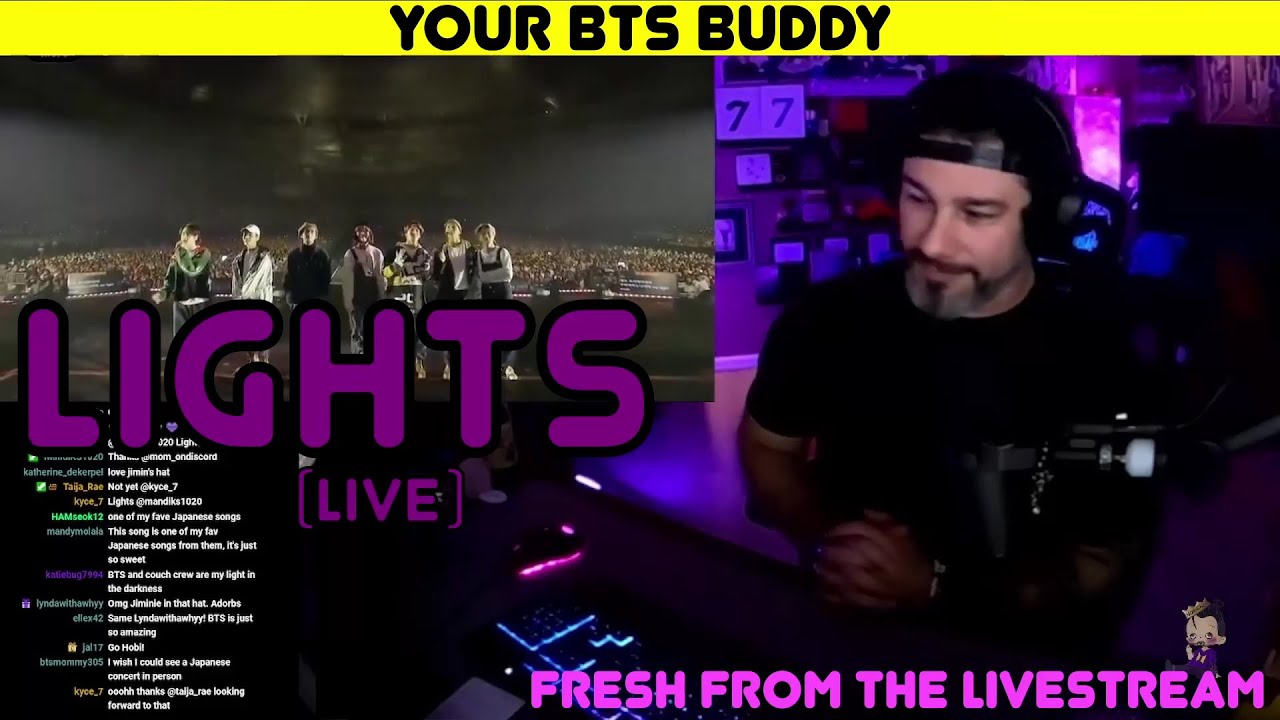 Реакция директора - «Lights» (BTS в прямом эфире)